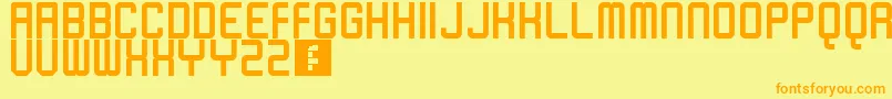 Poseidonia Font – Orange Fonts on Yellow Background