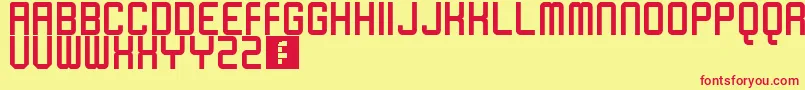 Poseidonia Font – Red Fonts on Yellow Background
