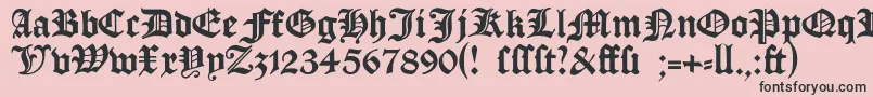 Manuskriptgotisch Font – Black Fonts on Pink Background