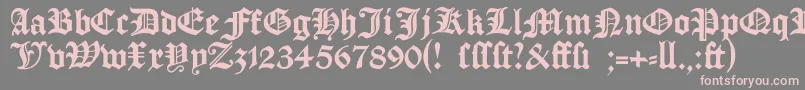 fuente Manuskriptgotisch – Fuentes Rosadas Sobre Fondo Gris