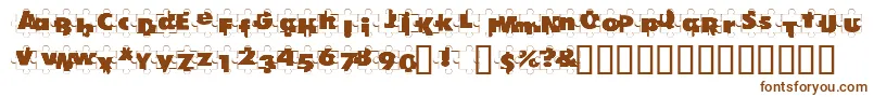 PuzzlePieces Font – Brown Fonts on White Background