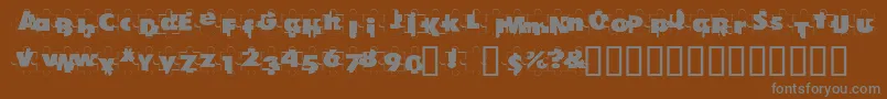 Шрифт PuzzlePieces – серые шрифты на коричневом фоне