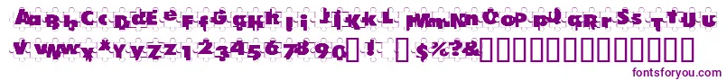 PuzzlePieces Font – Purple Fonts on White Background