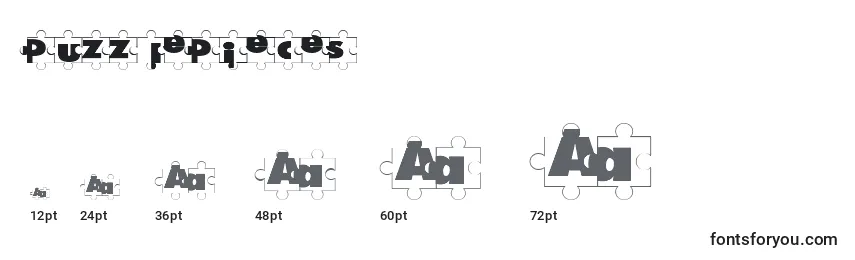 PuzzlePieces Font Sizes