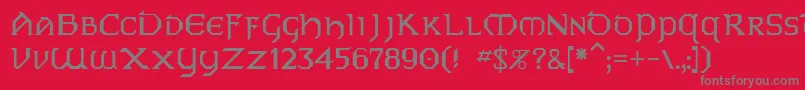 Vaip-Schriftart – Graue Schriften auf rotem Hintergrund