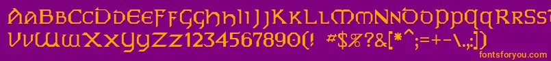 Vaip Font – Orange Fonts on Purple Background