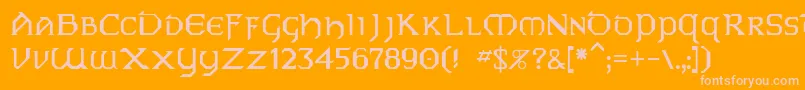 Vaip Font – Pink Fonts on Orange Background