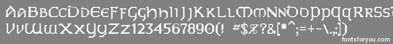 フォントVaip – 灰色の背景に白い文字