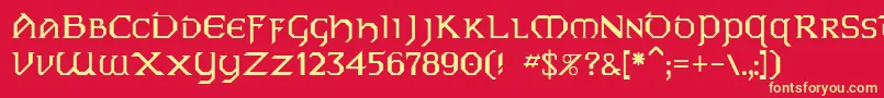 Vaip Font – Yellow Fonts on Red Background