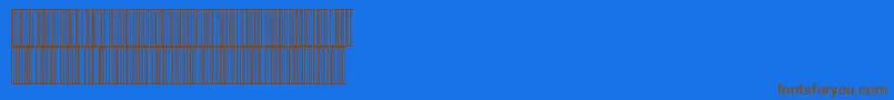 Int2of5x1Normal Font – Brown Fonts on Blue Background
