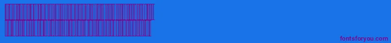 Int2of5x1Normal Font – Purple Fonts on Blue Background