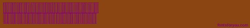 Int2of5x1Normal Font – Purple Fonts on Brown Background