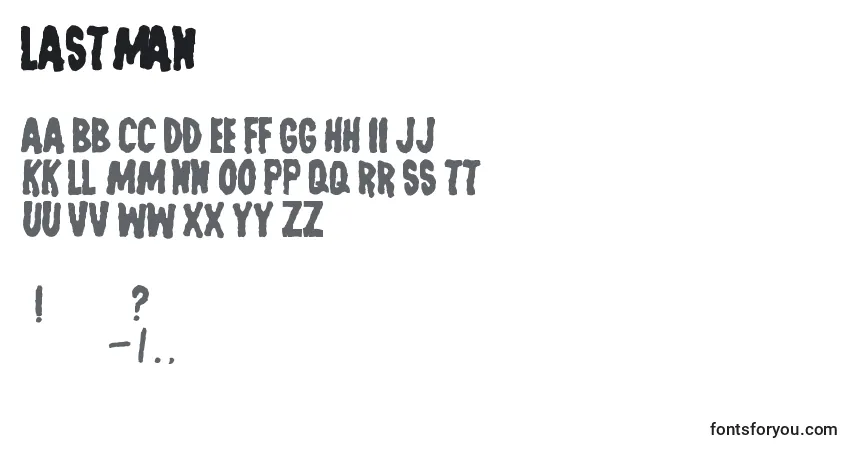 Czcionka Lastman – alfabet, cyfry, specjalne znaki