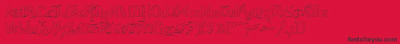 612kosheylineplBold Font – Black Fonts on Red Background