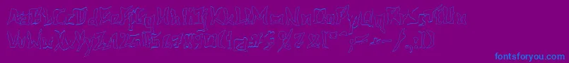 612kosheylineplBold Font – Blue Fonts on Purple Background