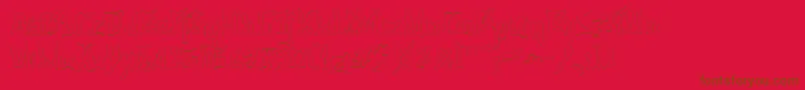 612kosheylineplBold Font – Brown Fonts on Red Background