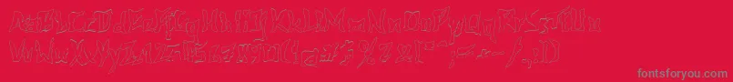612kosheylineplBold Font – Gray Fonts on Red Background