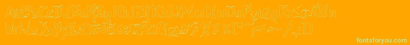 612kosheylineplBold Font – Green Fonts on Orange Background