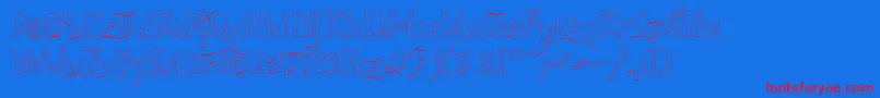 612kosheylineplBold Font – Red Fonts on Blue Background