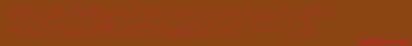 612kosheylineplBold Font – Red Fonts on Brown Background