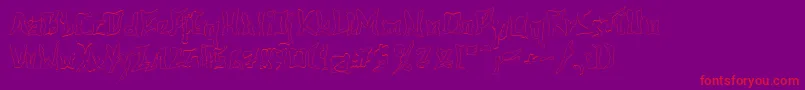 612kosheylineplBold Font – Red Fonts on Purple Background