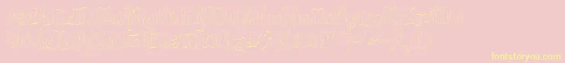 612kosheylineplBold Font – Yellow Fonts on Pink Background