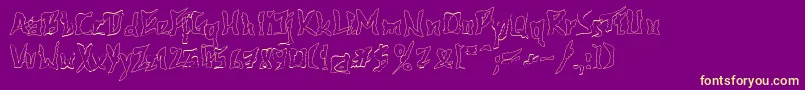 612kosheylineplBold Font – Yellow Fonts on Purple Background