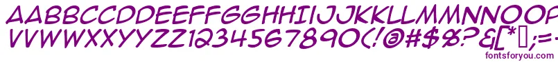 More about AnimeAceItalic Font AnimeAceItalic Font – Purple Fonts on White Background