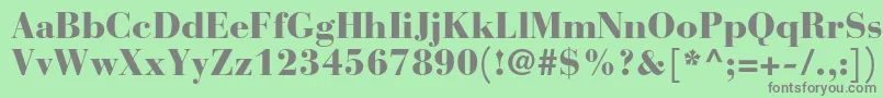 フォントBauerbodonistdBlack – 緑の背景に灰色の文字