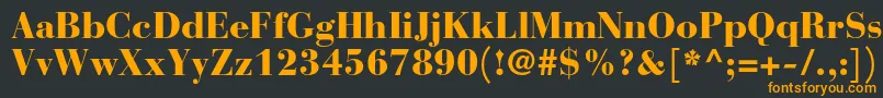 フォントBauerbodonistdBlack – 黒い背景にオレンジの文字