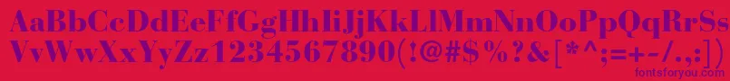 BauerbodonistdBlack Font – Purple Fonts on Red Background