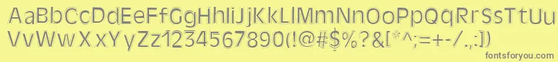 Kate Font – Gray Fonts on Yellow Background