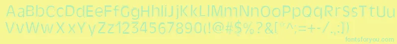 Kate-fontti – vihreät fontit keltaisella taustalla