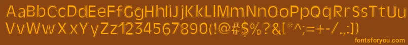 Kate Font – Orange Fonts on Brown Background