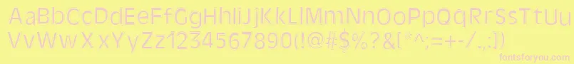 Kate Font – Pink Fonts on Yellow Background