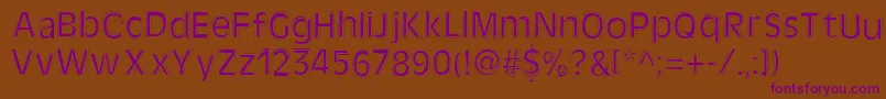 Kate Font – Purple Fonts on Brown Background