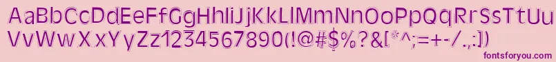 Kate Font – Purple Fonts on Pink Background
