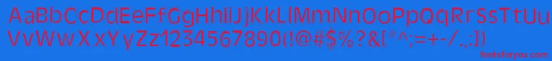 フォントKate – 赤い文字の青い背景