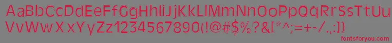Kate Font – Red Fonts on Gray Background