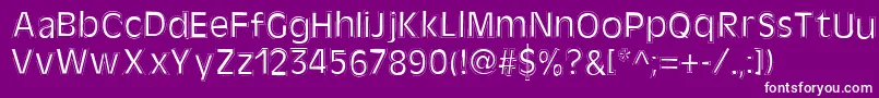 Kate Font – White Fonts on Purple Background