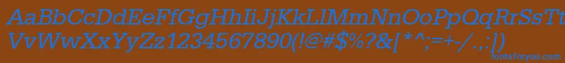 UrwegyptiennetOblique Font – Blue Fonts on Brown Background