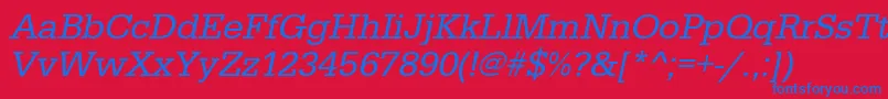 UrwegyptiennetOblique Font – Blue Fonts on Red Background