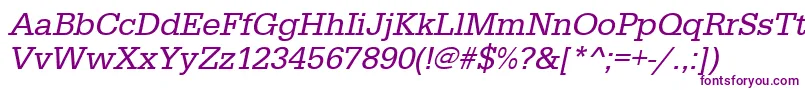 UrwegyptiennetOblique Font – Purple Fonts on White Background