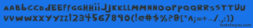 Crappityp Font – Black Fonts on Blue Background