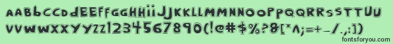 Crappityp Font – Black Fonts on Green Background