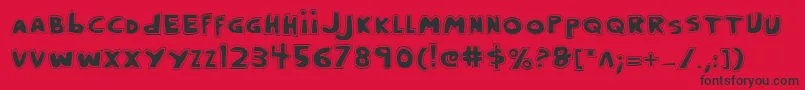 Crappityp Font – Black Fonts on Red Background