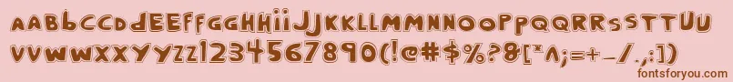 Crappityp Font – Brown Fonts on Pink Background