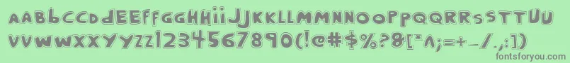 Crappityp Font – Gray Fonts on Green Background