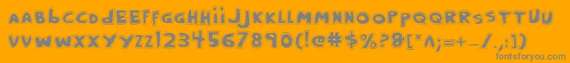 Crappityp Font – Gray Fonts on Orange Background