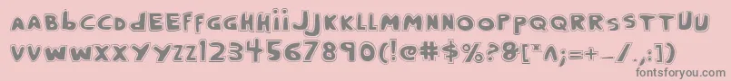 Crappityp Font – Gray Fonts on Pink Background